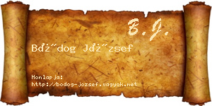 Bódog József névjegykártya