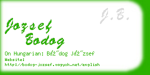 jozsef bodog business card